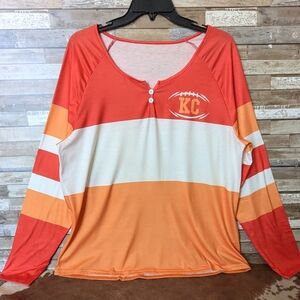 New Kansas City Chiefs Long Sleeve Jersey Tee